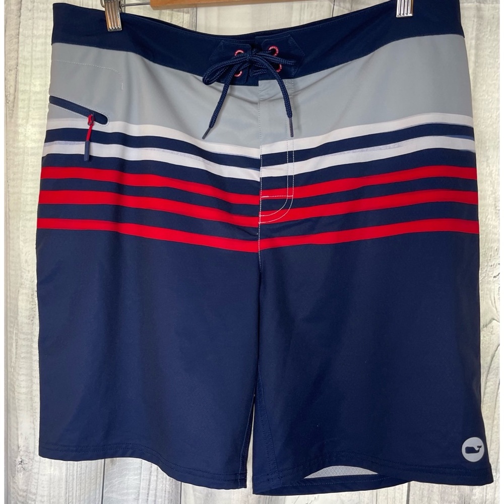 Vineyard Vines Painted Stripe Board Shorts Swim Trunks Sz 36